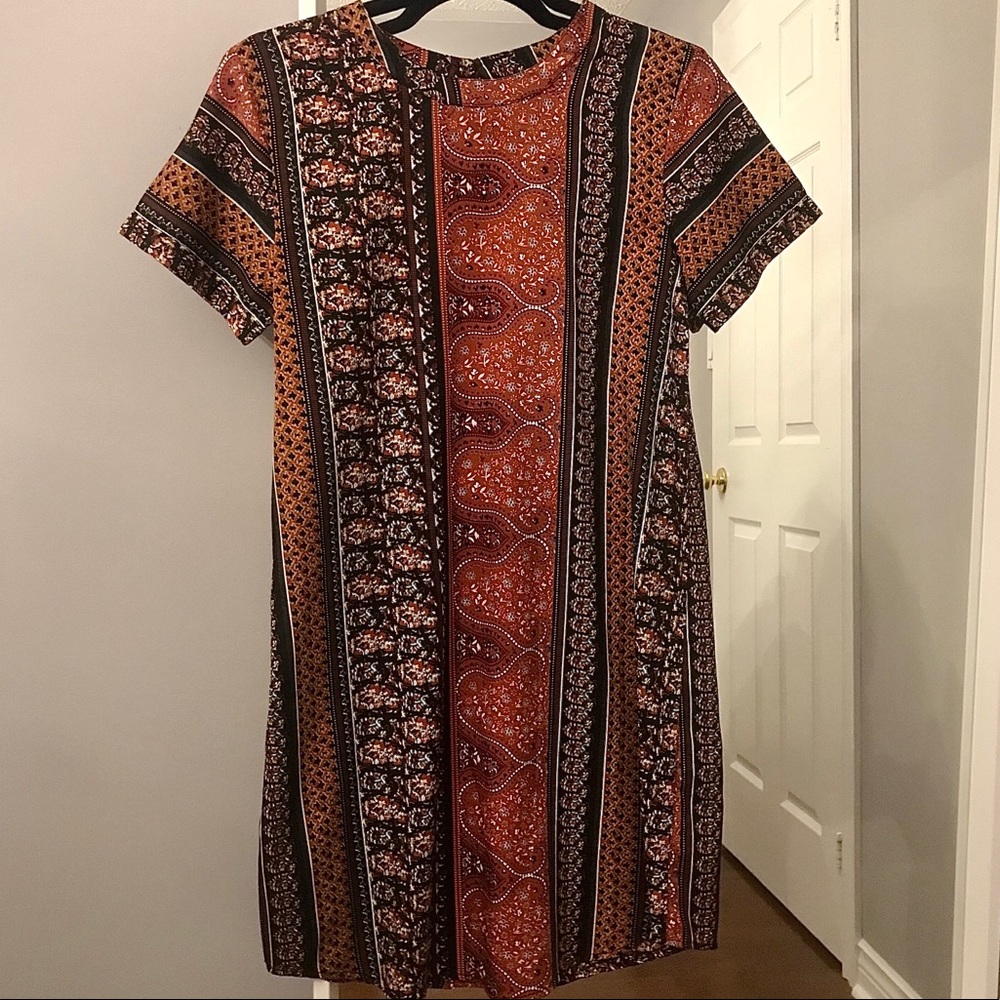 Boohoo Printed Tshirt Shift Dress